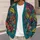 Colorful Botanical Leaves, Berries And Flowers For Relaxed Everyday Layering Style All-over Print Knitted Cardigan - 5