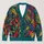 Colorful Botanical Leaves, Berries And Flowers For Relaxed Everyday Layering Style All-over Print Knitted Cardigan - 1