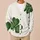Green Four Leaf Clover Motifs for Relaxed Everyday Layering Through Spring Outings All-over Print Knitted Cardigan - 6