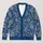 Blue Paisley Floral Motifs for Relaxed Layering and Everyday Bohemian Wardrobe Style All-over Print Knitted Cardigan - 1