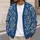 Blue Paisley Floral Motifs for Relaxed Layering and Everyday Bohemian Wardrobe Style All-over Print Knitted Cardigan - 5