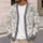 Pearl-Eyed Snowy Owls for Cozy Woodland Layering and Relaxed Everyday Weekend Style All-over Print Knitted Cardigan - 5
