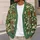 Moss Green Botanical Medallions for Cozy Autumn Layering and Everyday Women's Style All-over Print Knitted Cardigan - 5