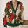 Santa Floral Holiday Celebration For Festive Winter Gatherings And Everyday Seasonal Cheer All-over Print Knitted Cardigan - 2