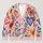 Colorful Hand-Painted Hearts for Cheerful Everyday Layering, Women’s Romantic Style All-over Print Knitted Cardigan - 1