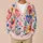 Colorful Hand-Painted Hearts for Cheerful Everyday Layering, Women’s Romantic Style All-over Print Knitted Cardigan - 6