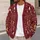 Festive Burgundy Gingerbread Christmas Trees Nordic Holiday Style For Winter Layering All-over Print Knitted Cardigan - 5