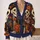 Colorful Skeleton Couple With Flower Bouquets For Halloween Gatherings And Autumn Nights All-over Print Knitted Cardigan - 2