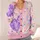 Pastel Purple Heart Rainbow Stars for Cozy Autumn Layering and Weekend Outings All-over Print Knitted Cardigan - 4