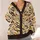Golden Tiger Camouflage Motif for Everyday Layering and Relaxed Weekend Outfits All-over Print Knitted Cardigan - 4