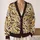 Golden Tiger Camouflage Motif for Everyday Layering and Relaxed Weekend Outfits All-over Print Knitted Cardigan - 2