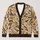 Golden Tiger Camouflage Motif for Everyday Layering and Relaxed Weekend Outfits All-over Print Knitted Cardigan - 1