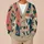 Coral Daisy Teal Botanical Blooms For Casual Autumn Layering And Weekend Wear Style All-over Print Knitted Cardigan - 6