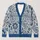 Blue Folk Floral Paisley Layering Style for Women, Casual Autumn Weekend Outfits All-over Print Knitted Cardigan - 1
