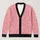 Pink Christmas Trees With Golden Hearts For Festive Layering And Cozy Holiday Style All-over Print Knitted Cardigan - 1