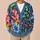 Colorful Wildflower And Mushroom Motifs For Creative Casual Layering And Office Wear All-over Print Knitted Cardigan - 6