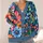 Colorful Wildflower And Mushroom Motifs For Creative Casual Layering And Office Wear All-over Print Knitted Cardigan - 4