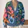 Colorful Wildflower And Mushroom Motifs For Creative Casual Layering And Office Wear All-over Print Knitted Cardigan - 2