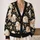 Sleepy Sheep and Pastel Florals for Cozy Autumn Layering and Whimsical Everyday Style All-over Print Knitted Cardigan - 2