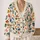 Multicolor Botanical Branches for Relaxed Autumn Layering, Women's Youthful Everyday Style All-over Print Knitted Cardigan - 2