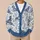 Blue Dachshund Garden Toile for Everyday Layering, Cottagecore Gift for Dog Lovers All-over Print Knitted Cardigan - 6