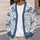 Blue Dachshund Garden Toile for Everyday Layering, Cottagecore Gift for Dog Lovers All-over Print Knitted Cardigan - 5