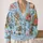 Puppy Floral Bouquet Garden Scene for Casual Autumn Outings and Vacation Layering All-over Print Knitted Cardigan - 2