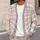 Pastel Plaid Lavender Blush Layers for Autumn Travel and Everyday Women's Soft Layering Style All-over Print Knitted Cardigan - 5