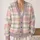 Pastel Plaid Lavender Blush Layers for Autumn Travel and Everyday Women's Soft Layering Style All-over Print Knitted Cardigan - 2