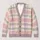 Pastel Plaid Lavender Blush Layers for Autumn Travel and Everyday Women's Soft Layering Style All-over Print Knitted Cardigan - 1