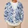Blue And White Peony Blooms For Elegant Autumn Outings, Vacations, And Date Styling All-over Print Knitted Cardigan - 6