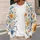Blue And Orange Wildflowers For Spring Outings And Casual Dates, Women's Everyday Style All-over Print Knitted Cardigan - 5