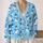 Blue Snowman Holiday Cheer for Winter Outings, Vacations, and Cozy Seasonal Gatherings All-over Print Knitted Cardigan - 2
