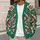 Red Floral Folk Motifs for Cozy Fall Layering, Festive Winter Gatherings, and Gifting All-over Print Knitted Cardigan - 5