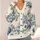 Blue Pumpkin Floral Fall Garden Motif for Cozy Autumn Layering and Women’s Gifts All-over Print Knitted Cardigan - 4