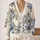 Blue Pumpkin Floral Fall Garden Motif for Cozy Autumn Layering and Women’s Gifts All-over Print Knitted Cardigan - 2