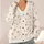 Cream Daisy Polka Dot Motif for Spring Vacations, Date Nights, and Everyday Layering All-over Print Knitted Cardigan - 4