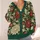 Crimson Cream Botanical Medallions for Autumn Layering and Weekend Garden Events All-over Print Knitted Cardigan - 4
