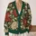 Crimson Cream Botanical Medallions for Autumn Layering and Weekend Garden Events All-over Print Knitted Cardigan - 2
