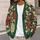 Crimson Cream Botanical Medallions for Autumn Layering and Weekend Garden Events All-over Print Knitted Cardigan - 5