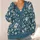 Vintage Teal Rose Botanical Motif for Spring Layering and Everyday Cottagecore Style All-over Print Knitted Cardigan - 4