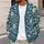 Vintage Teal Rose Botanical Motif for Spring Layering and Everyday Cottagecore Style All-over Print Knitted Cardigan - 5