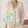 Pastel Watercolor Color Fields for Spring Vacation Layering, Date Nights, Women's Style All-over Print Knitted Cardigan - 2