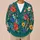 Vibrant Teal Wildflower Garden for Everyday Layering, Vacation Style, and Women Everywhere All-over Print Knitted Cardigan - 6
