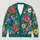 Vibrant Teal Wildflower Garden for Everyday Layering, Vacation Style, and Women Everywhere All-over Print Knitted Cardigan - 1