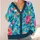 Colorful Painterly Floral Blooms for Everyday Layering and Creative Casual Wardrobes All-over Print Knitted Cardigan - 4