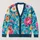 Colorful Painterly Floral Blooms for Everyday Layering and Creative Casual Wardrobes All-over Print Knitted Cardigan - 1