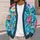 Colorful Painterly Floral Blooms for Everyday Layering and Creative Casual Wardrobes All-over Print Knitted Cardigan - 5