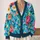Colorful Painterly Floral Blooms for Everyday Layering and Creative Casual Wardrobes All-over Print Knitted Cardigan - 2