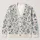 Blue Botanical Wildflower Motifs for Everyday Layering and Casual Women's Wardrobe Style All-over Print Knitted Cardigan - 1